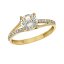  Anillo solitario de oro 18k con circonitas modelo 693
